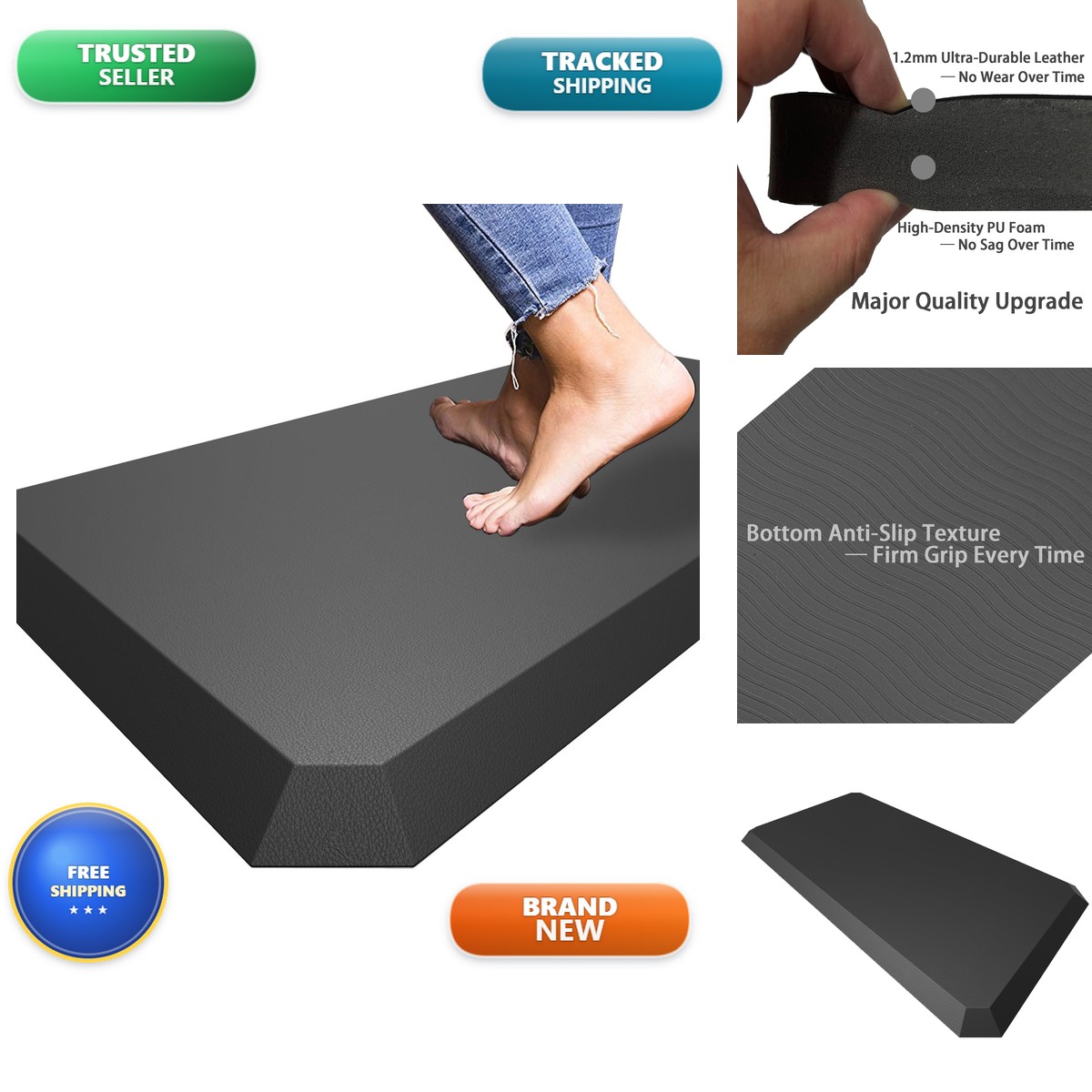 HEALEG 17308X Kitchen Mat 40"Lx17"W 0.8" Thick Anti Fatigue Cushioned
