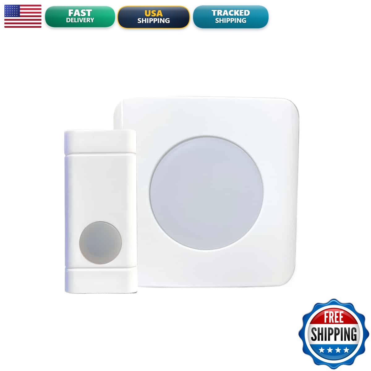 Security2020 WC180 Wireless Door Chime Flashing Strobe Light