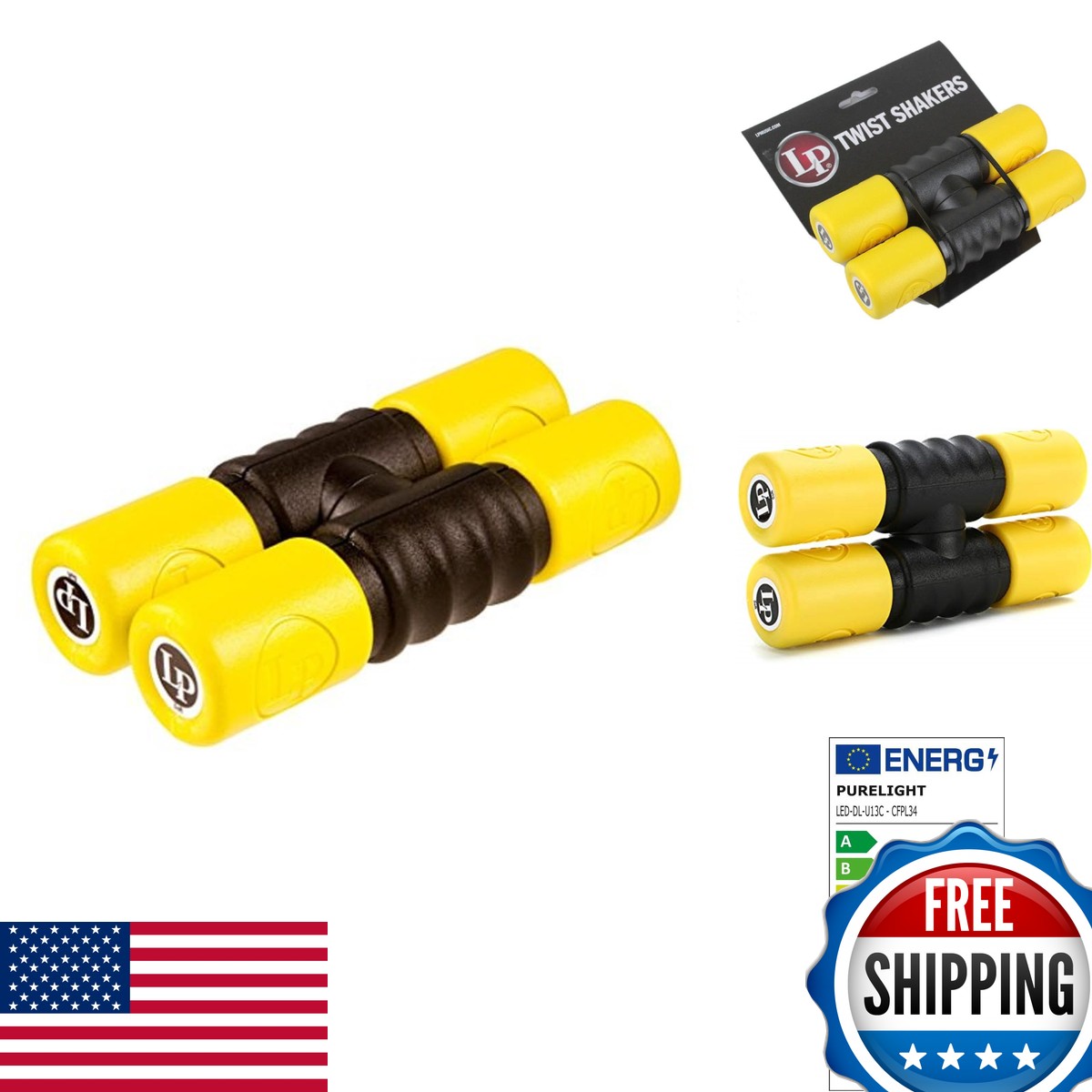 Latin Percussion LP441T-S Twist Shaker - Soft, Yellow