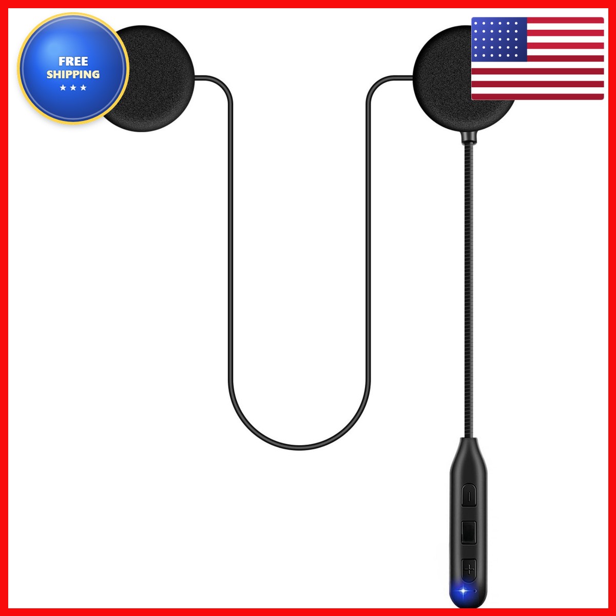 ELIKIDSTO HM-1 Motorcycle Helmet Bluetooth Headset Speakers
