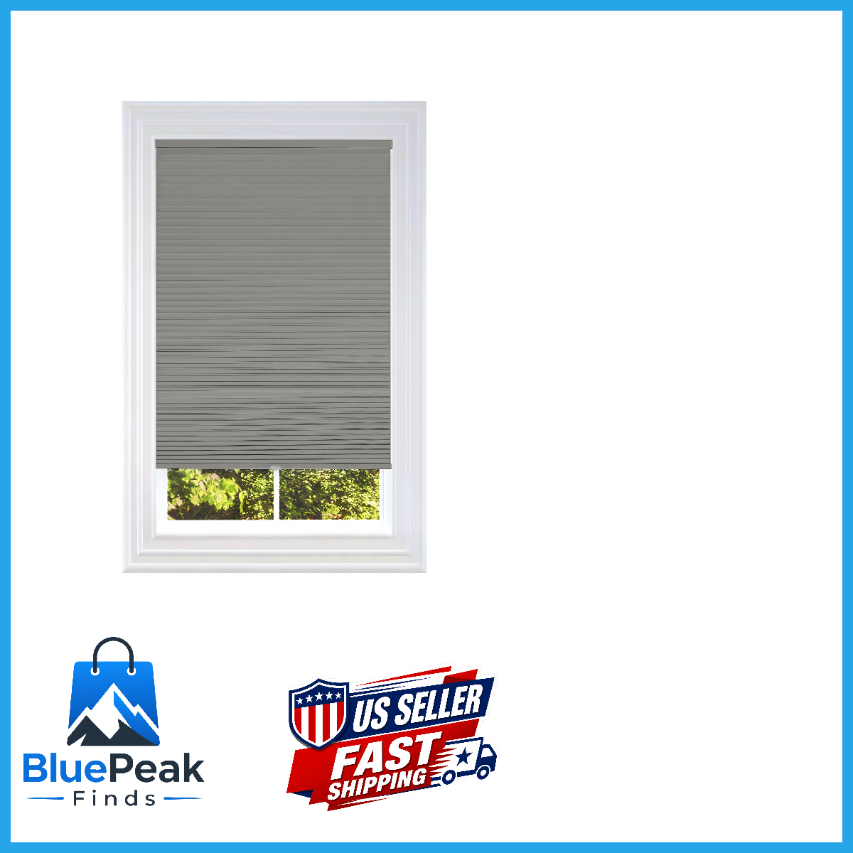 Blindsavenue Cellular Honeycomb Cordless Shade 9/16 Single Cell Blackout