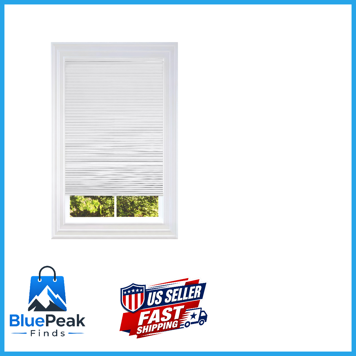 Blindsavenue Cellular Honeycomb Cordless Shade 9/16 Single Cell Blackout Cotton